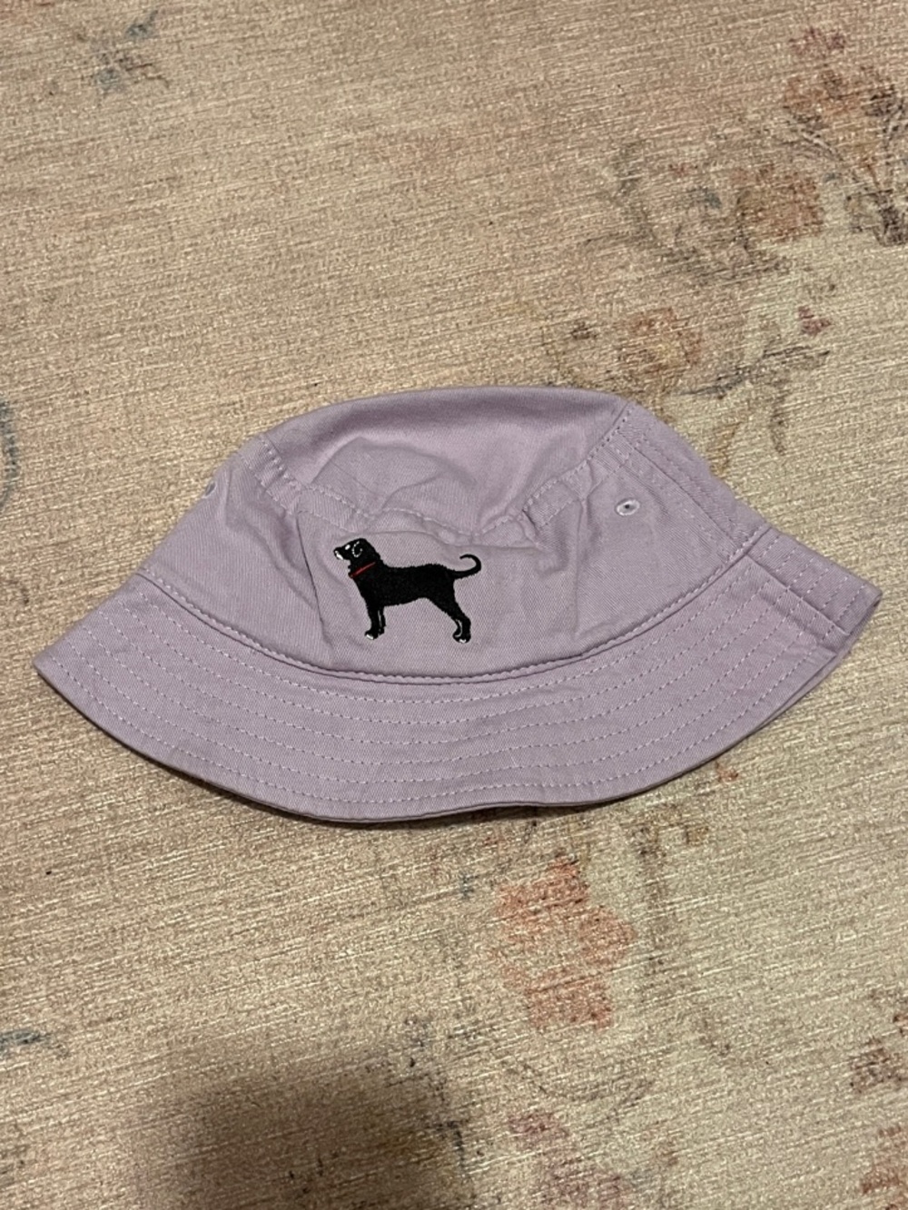 The Black Dog Lilac Kids Bucket Hat with Dog Patch